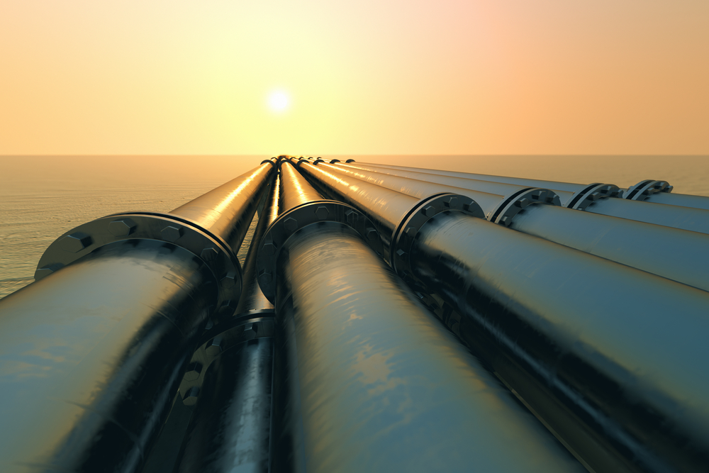 Tubes,Running,In,The,Direction,Of,The,Setting,Sun.,Pipeline